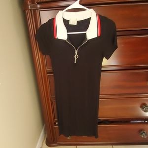 Collared dress with zipper